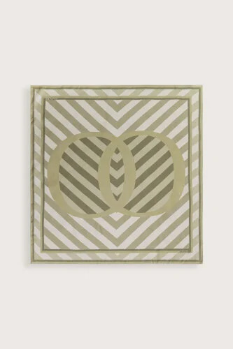 Çizgi Noor Bej Tivil İpek Eşarp 90x90 - Imannoor (2)