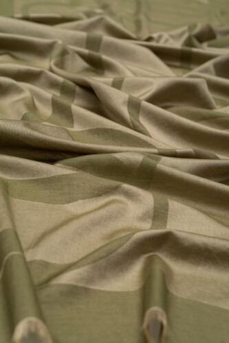 Imannoor Cotton Silk Shawl Green - 4