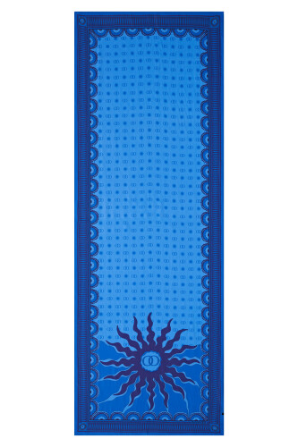 Yıldız Saks Mavi Floş Viskon Şal 70x210 