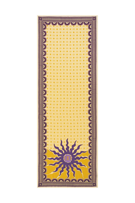 Yıldız Sarı Floş Viskon Şal 70x210 - 2