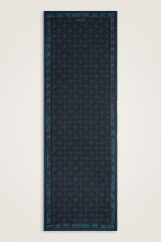 Marka İ Gece Mavisi Pamuk Floş Şal 70x210 - 2