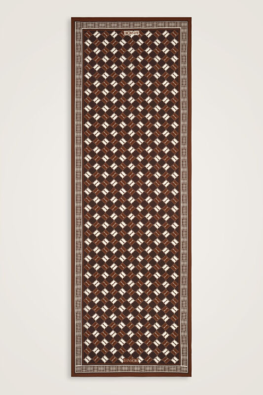 Marka İ Kahverengi Pamuk Floş Şal 70x210 - 2