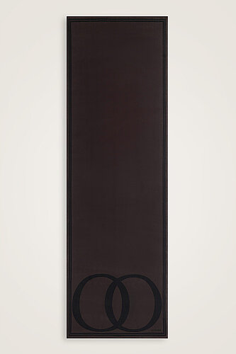 Noor Logo Kahverengi Krep İpek Şal 70x210 - Imannoor (1)