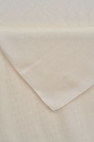 Basket Ecru Jacquard Cupro Shawl - 4