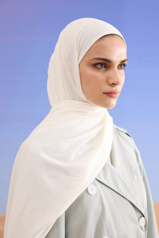 Imannoor Sport Combing Shawl Off White - 3