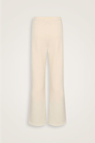 Üç İplik Beyaz Düz Pantolon - Imannoor (2)