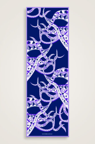 İmannoor x Rawdah Octopus Sax Floss Viscose Shawl 70x210 