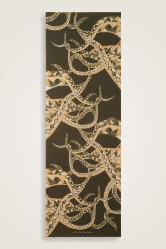 İmannoor x Rawdah Octopus Green Floss Viscose Shawl 