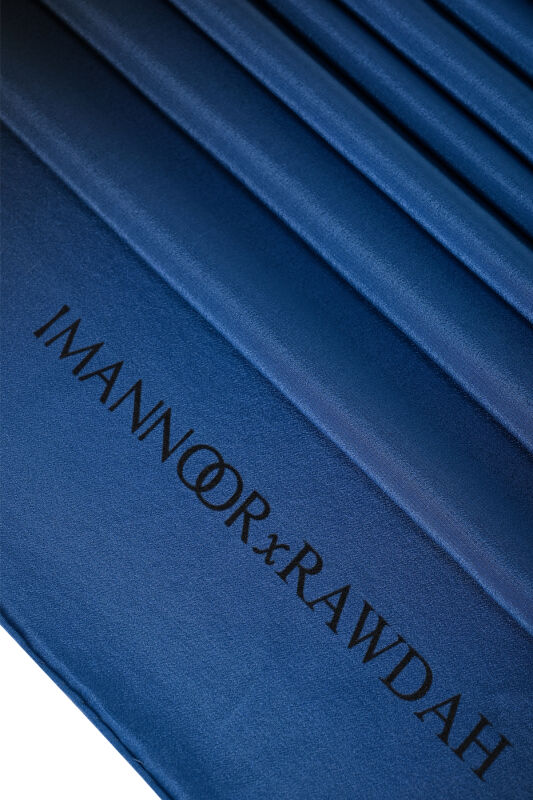 Imannoor x Rawdah Gradient Black-Blue Crepe Silk Shawl - 2