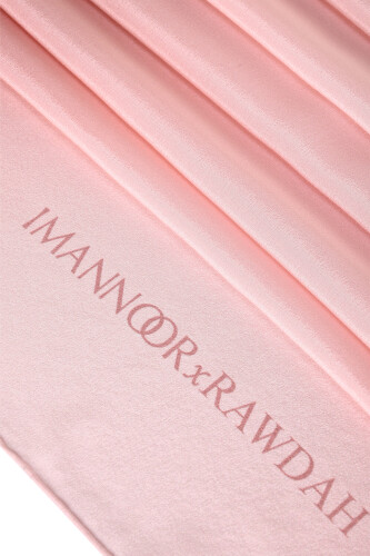 Imannoor x Rawdah Gradient Pink Crepe Silk Shawl - 2