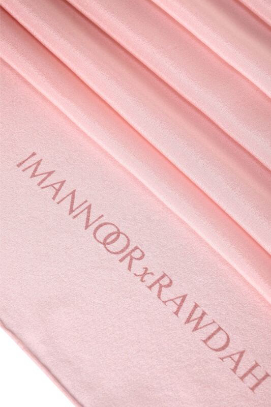 Imannoor x Rawdah Gradient Pink Crepe Silk Shawl - 2