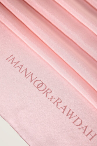 Imannoor x Rawdah Gradient Pink Crepe Silk Shawl - 2