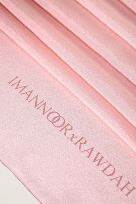 Imannoor x Rawdah Gradient Pink Crepe Silk Shawl - 2