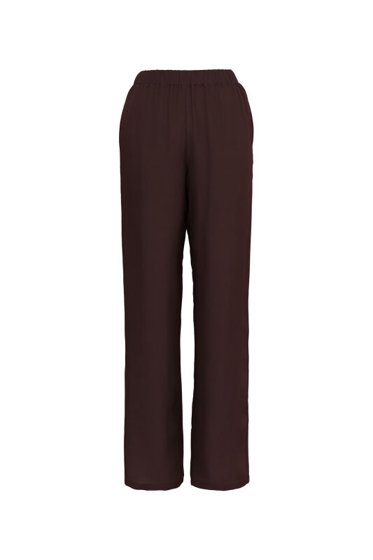 Imannoor x Rawdah Gradient Textured Brown Silk Short Kimono Pants - 1