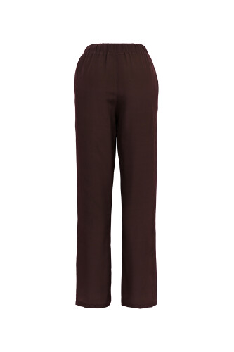 Imannoor x Rawdah Gradient Textured Brown Silk Short Kimono Pants - 2