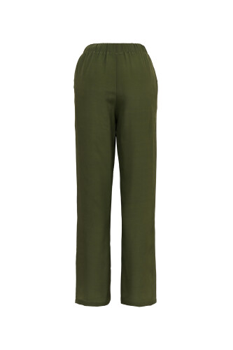 Imannoor x Rawdah Gradient Textured Green Silk Short Kimono Pants - 2