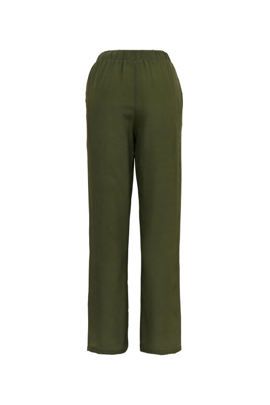 Imannoor x Rawdah Gradient Textured Green Silk Short Kimono Pants - 2