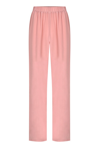 Imannoor x Rawdah Gradient Textured Pink Silk Short Kimono Pants 