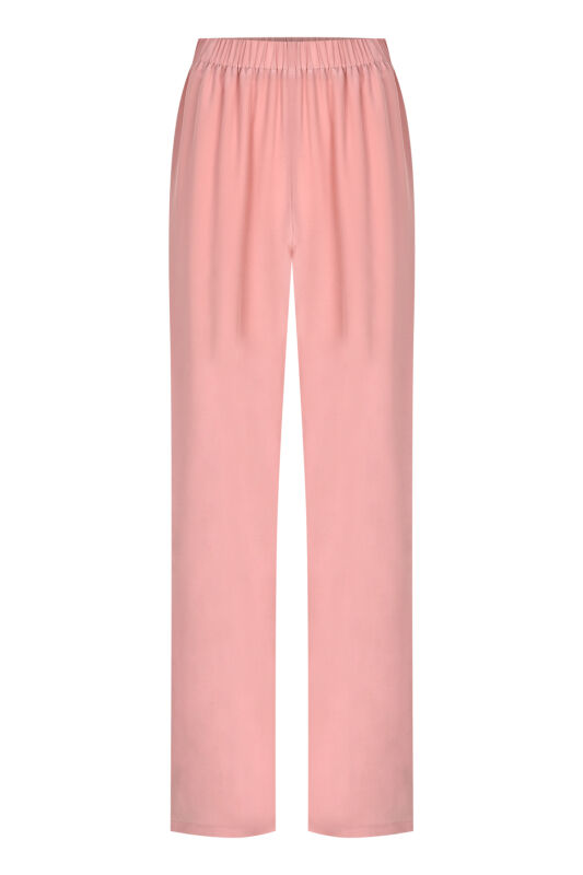 Imannoor x Rawdah Gradient Textured Pink Silk Short Kimono Pants - 1