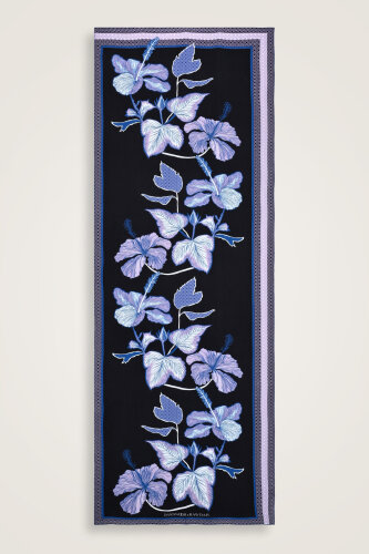 Imannoor x Rawdah Mecca Rose Blue-Purple Viscose Shawl 
