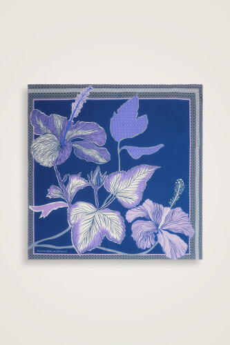 Imannoor x Rawdah Mecca Rose Saxe Silk White Scarf 