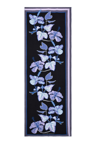 İmannoor x Rawdah Mekke Gülü Saks Floş Viskon Şal 70x210 