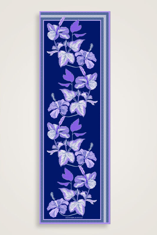 İmannoor x Rawdah Mekke Gülü Saks Floş Viskon Şal 70x210 - 1
