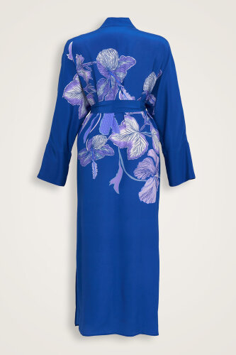 İmannoor x Rawdah Mekke Gülü Saks Krep İpek Kimono - 3