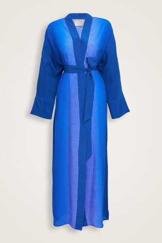İmannoor x Rawdah Monogram Degrade Saks İpek Kimono 