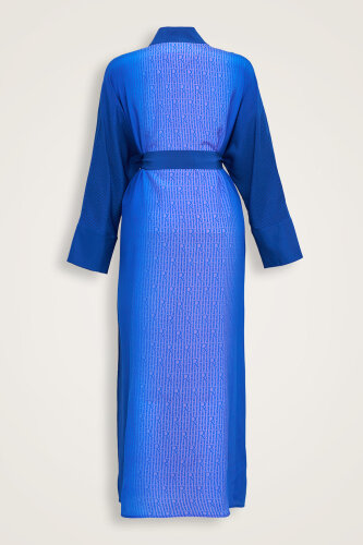 İmannoor x Rawdah Monogram Degrade Saks İpek Kimono - 2