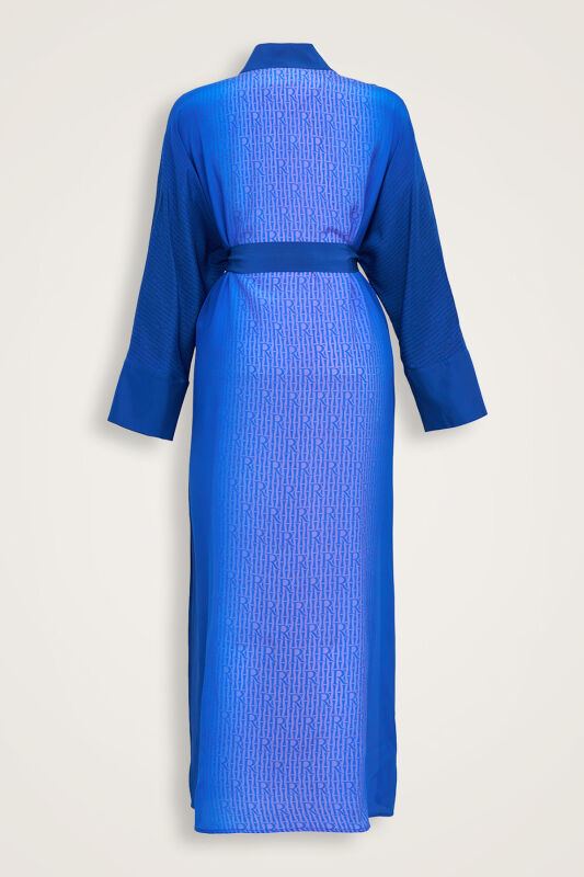 İmannoor x Rawdah Monogram Degrade Saks İpek Kimono - 2