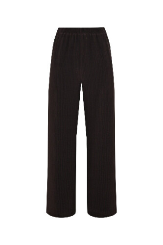 İmannoor x Rawdah Monogram Brown Silk Pants 