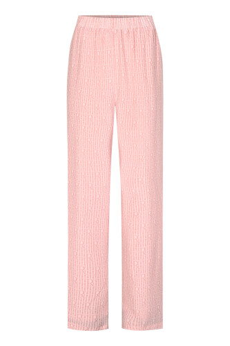 İmannoor x Rawdah Monogram Pembe İpek Pantolon 