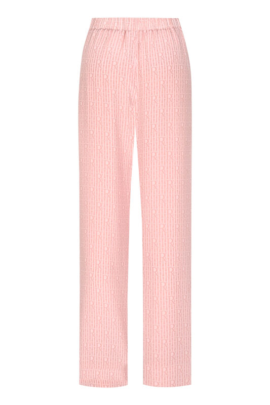 İmannoor x Rawdah Monogram Pembe İpek Pantolon - 2