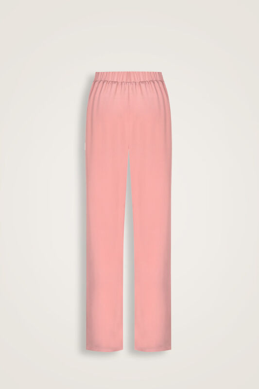 İmannoor x Rawdah Monogram Pembe İpek Pantolon - 2