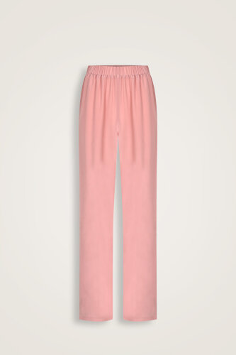 İmannoor x Rawdah Monogram Pembe İpek Pantolon 