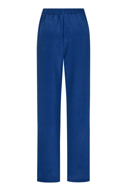 İmannoor x Rawdah Monogram Saks İpek Pantolon - 1