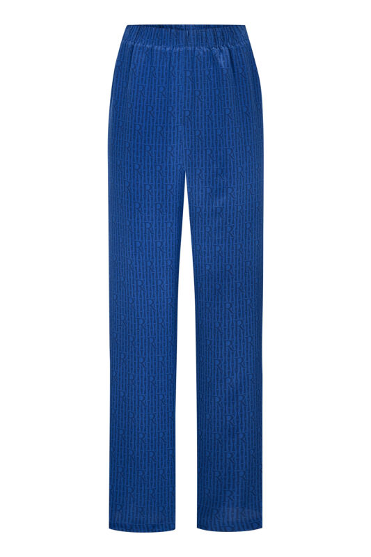 İmannoor x Rawdah Monogram Saks İpek Pantolon - 2