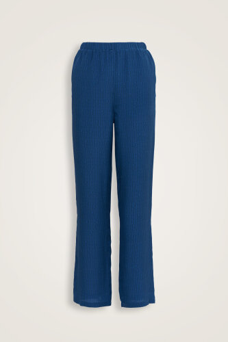 İmannoor x Rawdah Monogram Saks İpek Pantolon 