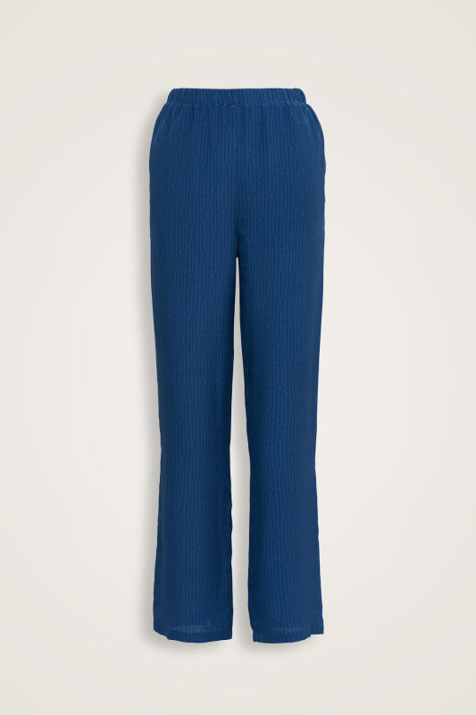 İmannoor x Rawdah Monogram Saks İpek Pantolon - 1