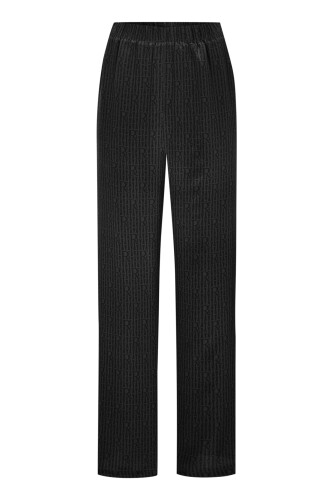 İmannoor x Rawdah Monogram Siyah İpek Pantolon - 1