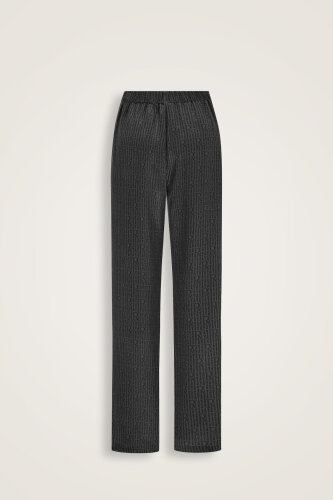 İmannoor x Rawdah Monogram Siyah İpek Pantolon - 2