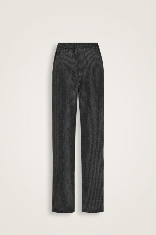 İmannoor x Rawdah Monogram Siyah İpek Pantolon - 2