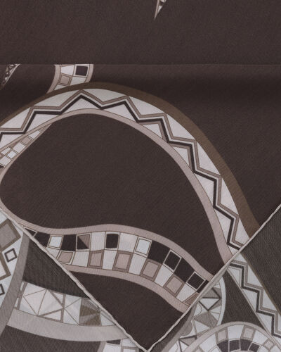 İmannoor x Rawdah Octopus Brown Floss Viscose Shawl 70x210 - 2