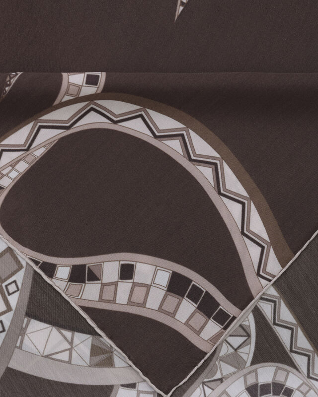 İmannoor x Rawdah Octopus Brown Floss Viscose Shawl 70x210 - 2