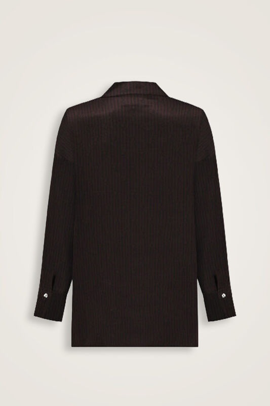 İmannoor x Rawdah Monogram Gradient Brown Silk Shirt - 2