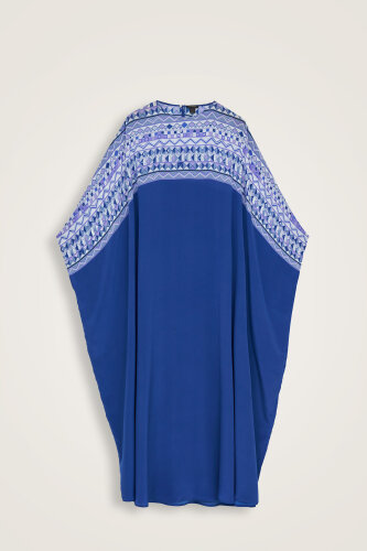 İmannoor x Rawdah Ahtapot Saks Krep İpek Kaftan - Imannoor (1)