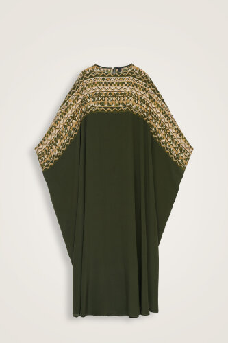 Imannoor x Rawdah Octopus Saxe Crepe Silk Kaftan 