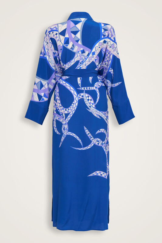 Imannoor x Rawdah Octopus Saxe Crepe Silk Kimono - 3