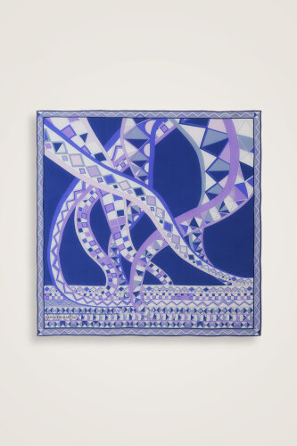 Imannoor x Rawdah Octopus Saxe Silk White Scarf 